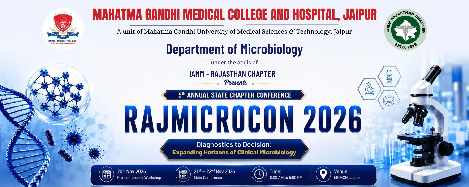 RAJMICROCON 2026 Mahatma Gandhi Medical College & Hospital Header